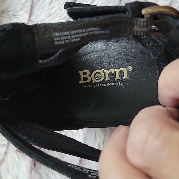 Børn Black Leather Thong Flip Flop Gladiator Strappy Sandals Women’s Size 11 - Picture 6 of 10